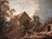 Francois Boucher Le Moulin painting